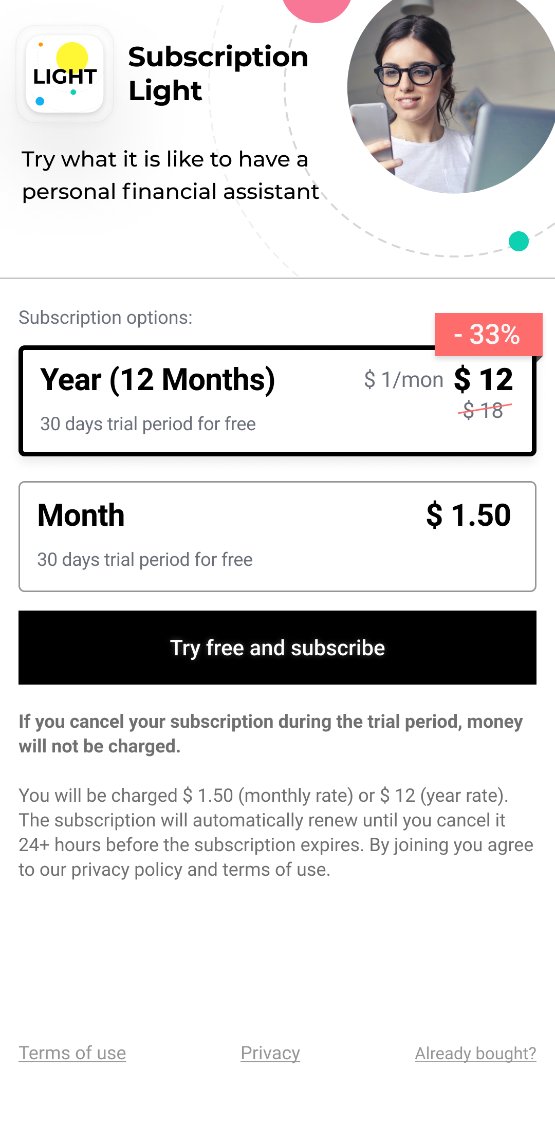 Initial onboarding screen 4